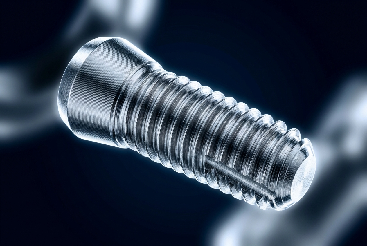 A precision titanium dental implant