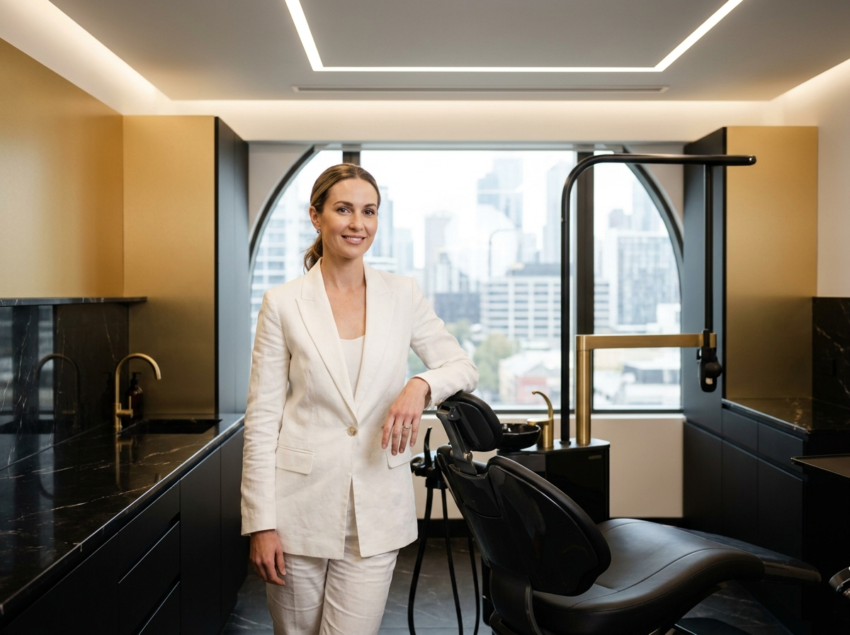 A cosmetic dentist in the Lumina studio