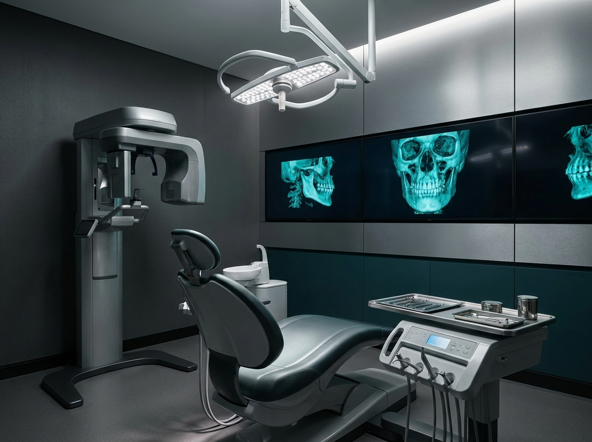A state-of-the-art surgical suite with advanced imaging equipment