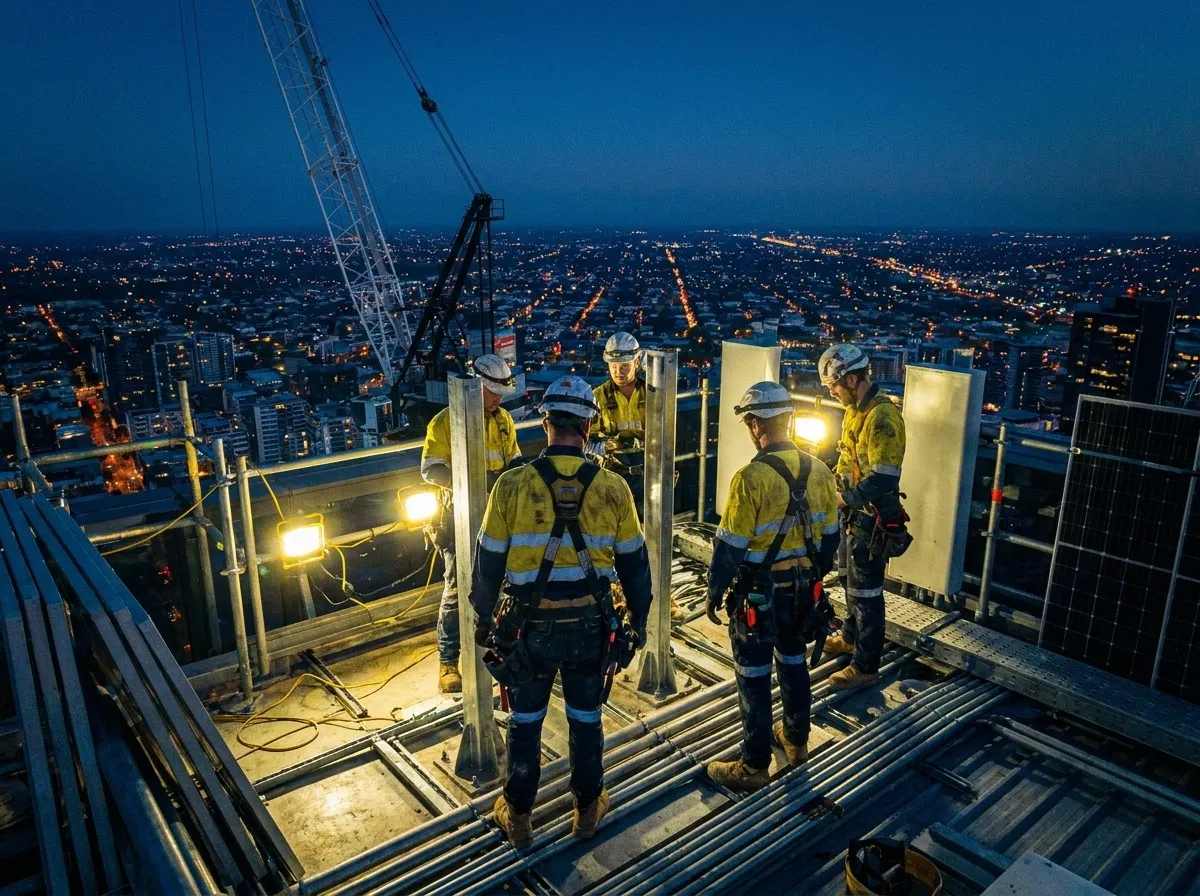MetroPulse electricians wiring the city grid