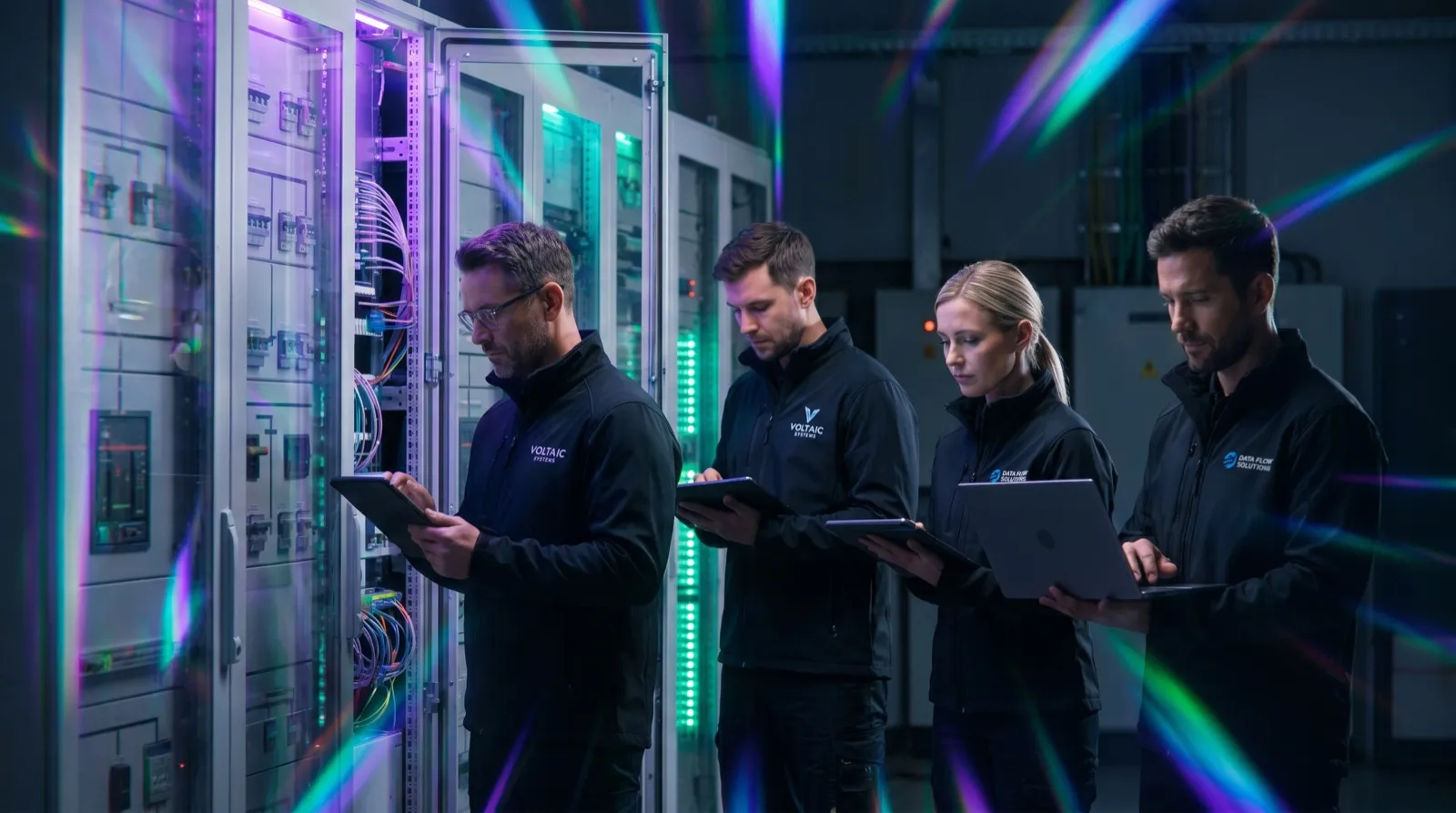 PrismTech Electrical team at a commercial switchboard