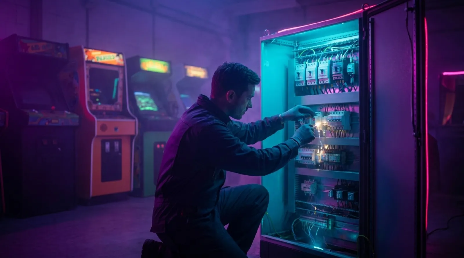 SynthWire electrician at work
