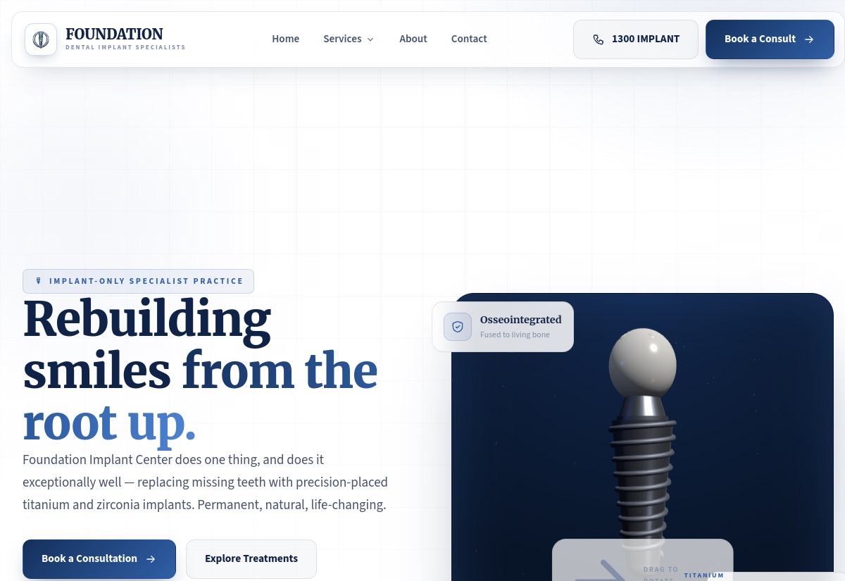 Foundation Implant Center concept