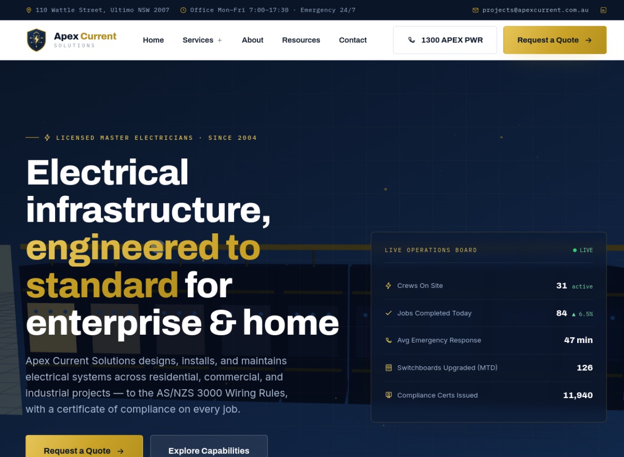Apex Current Solutions concept