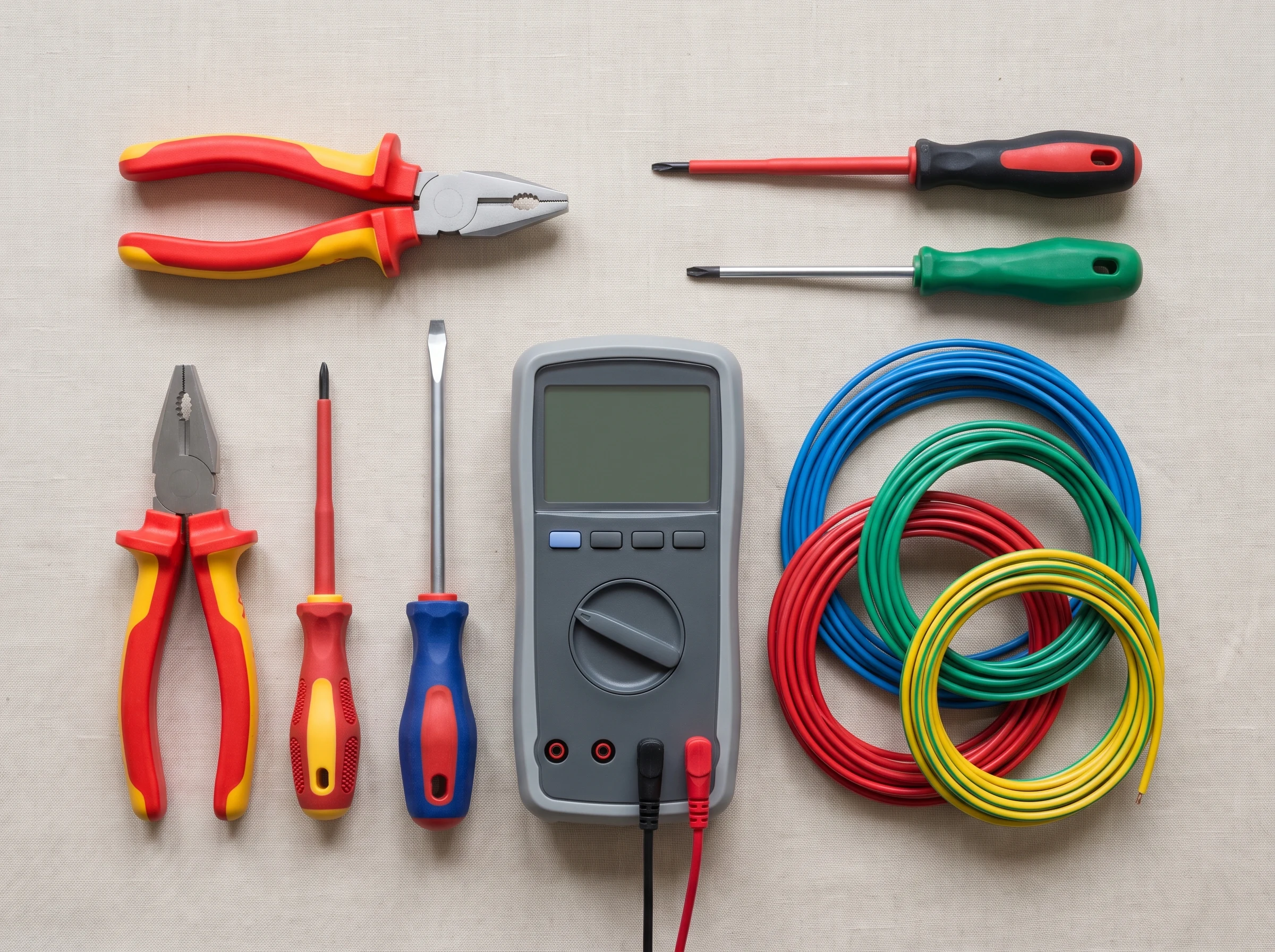 Electricians tools and equipment