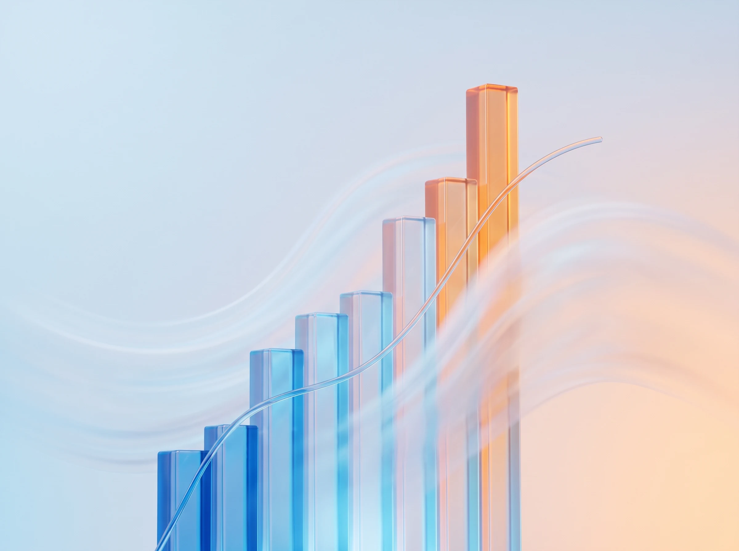 Abstract chart showing business growth for hvac contractors