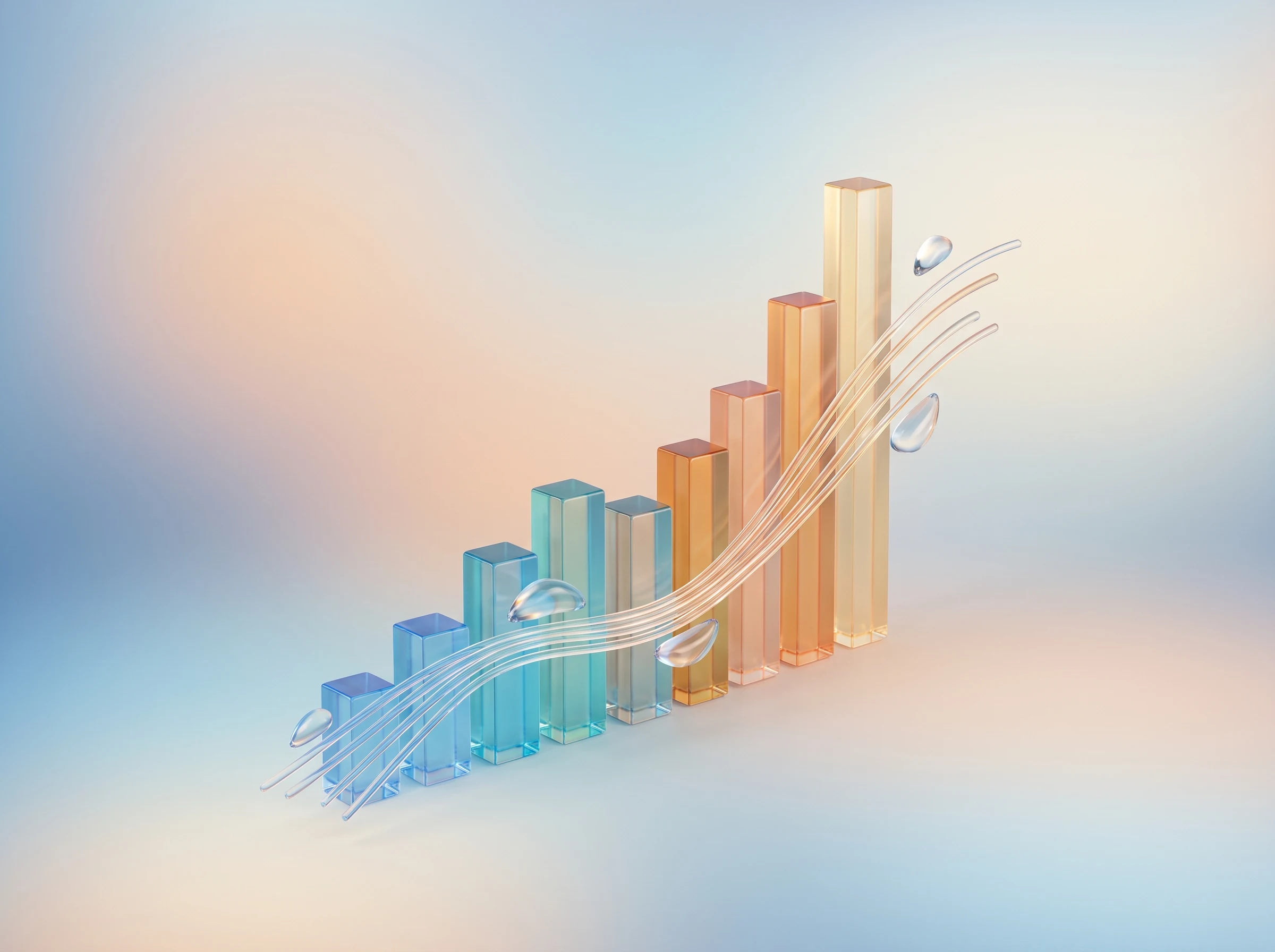 Abstract chart showing business growth for plumbers