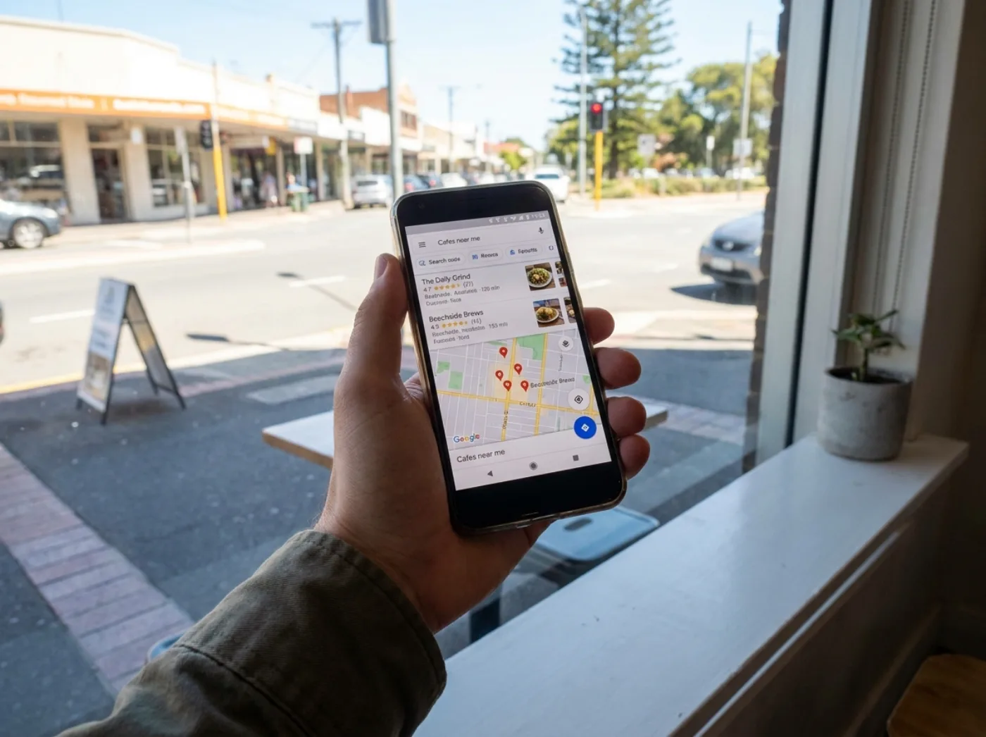 Google Map Pack near-me search results for Bardon, Brisbane businesses
