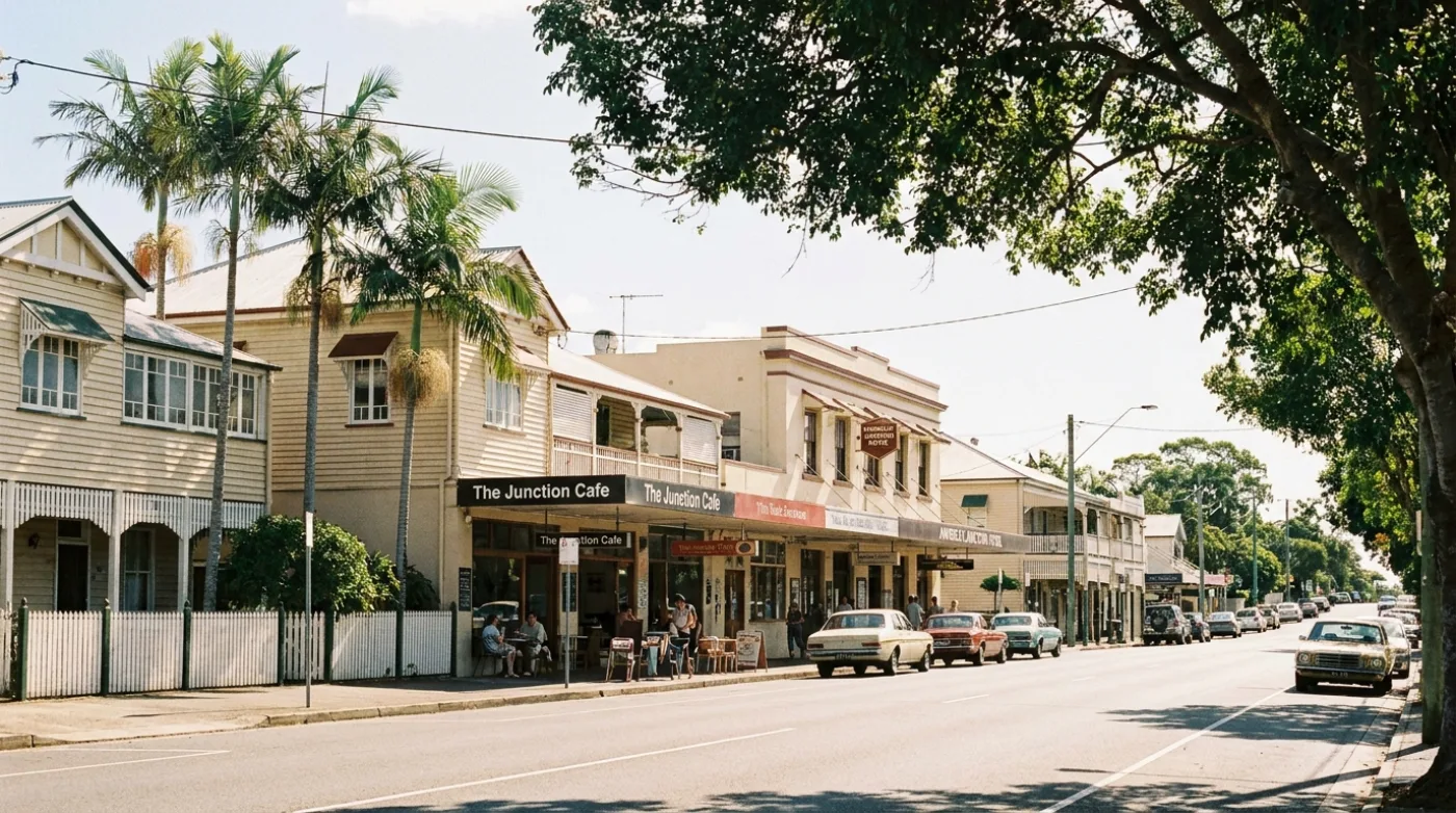 A local street scene in Annerley, Brisbane
