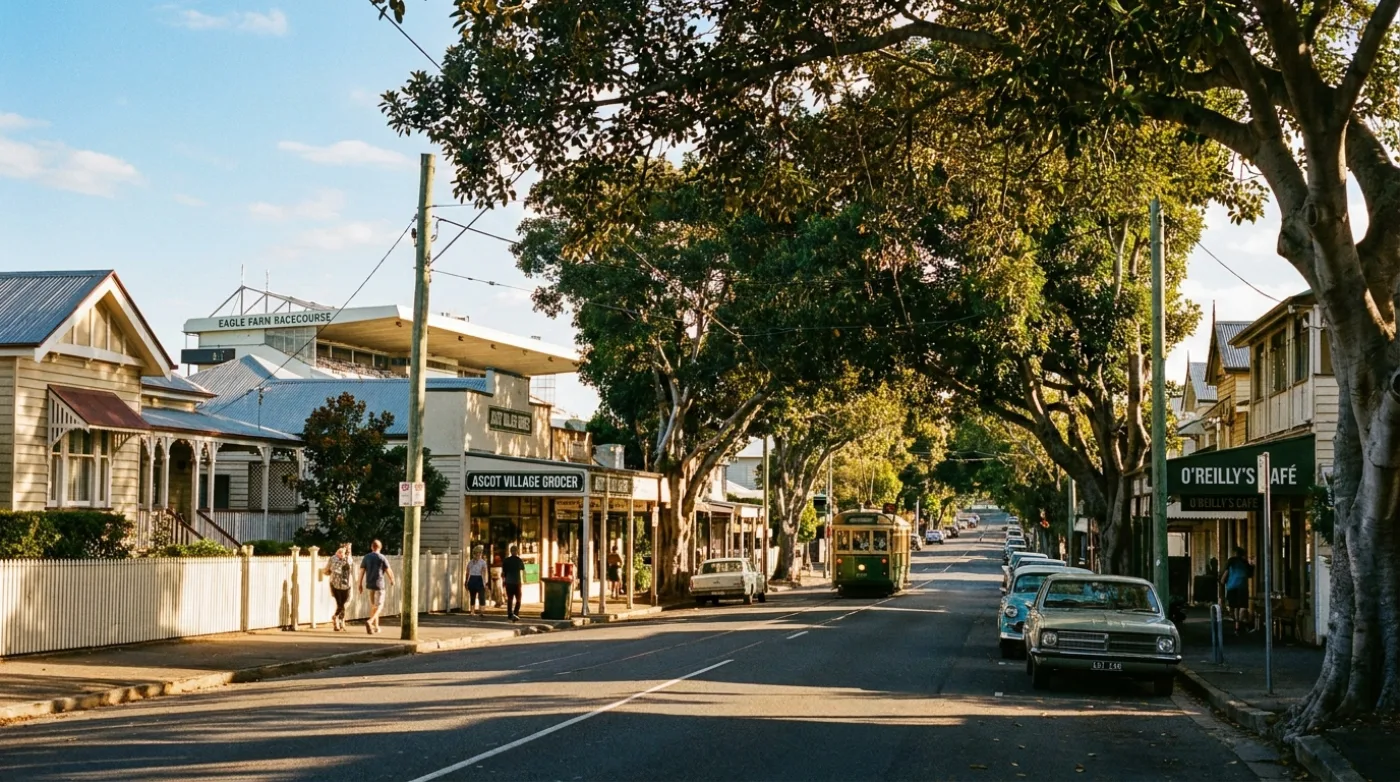 A local street scene in Ascot, Brisbane