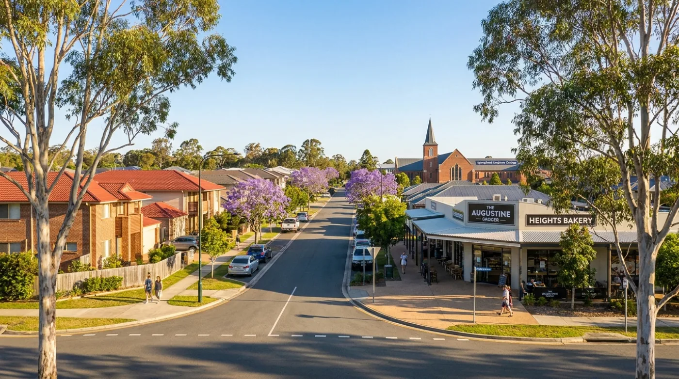 A local street scene in Augustine Heights, Brisbane