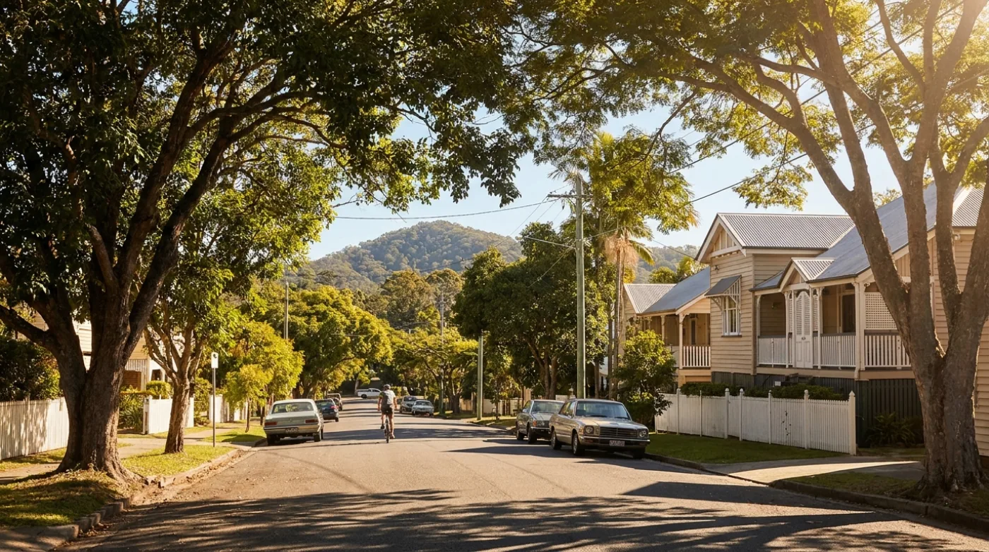 A local street scene in Bardon, Brisbane