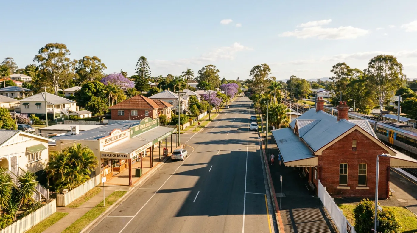 A local street scene in Beenleigh, Brisbane