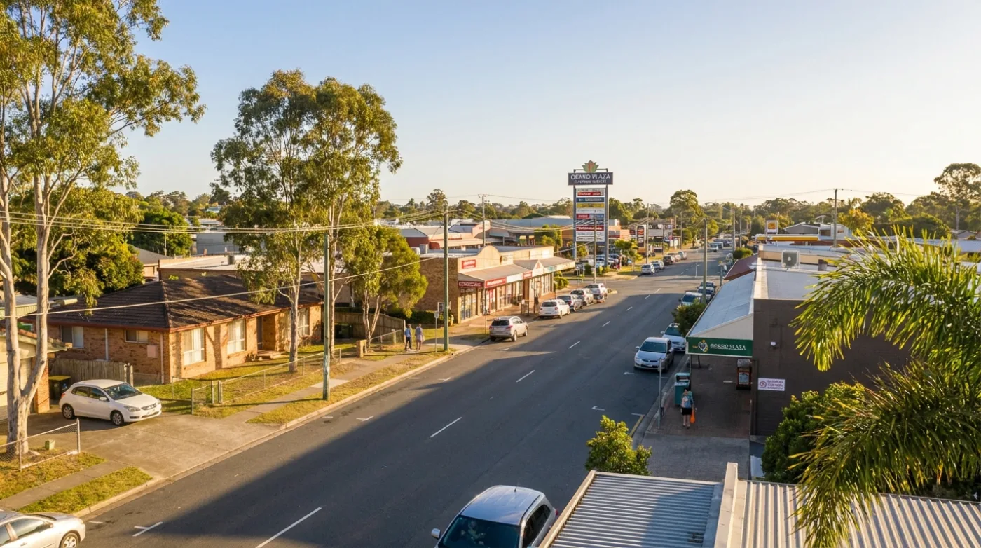 A local street scene in Browns Plains, Brisbane