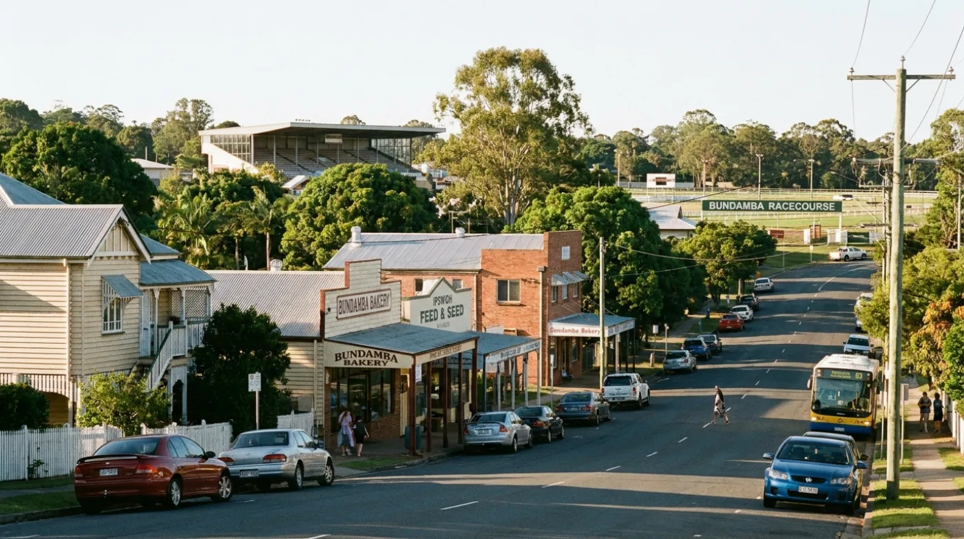 A local street scene in Bundamba, Brisbane