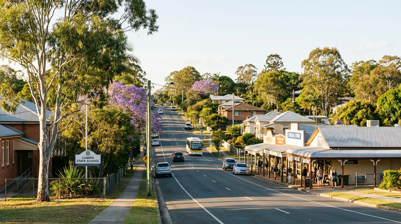 A local street scene in Camira, Brisbane