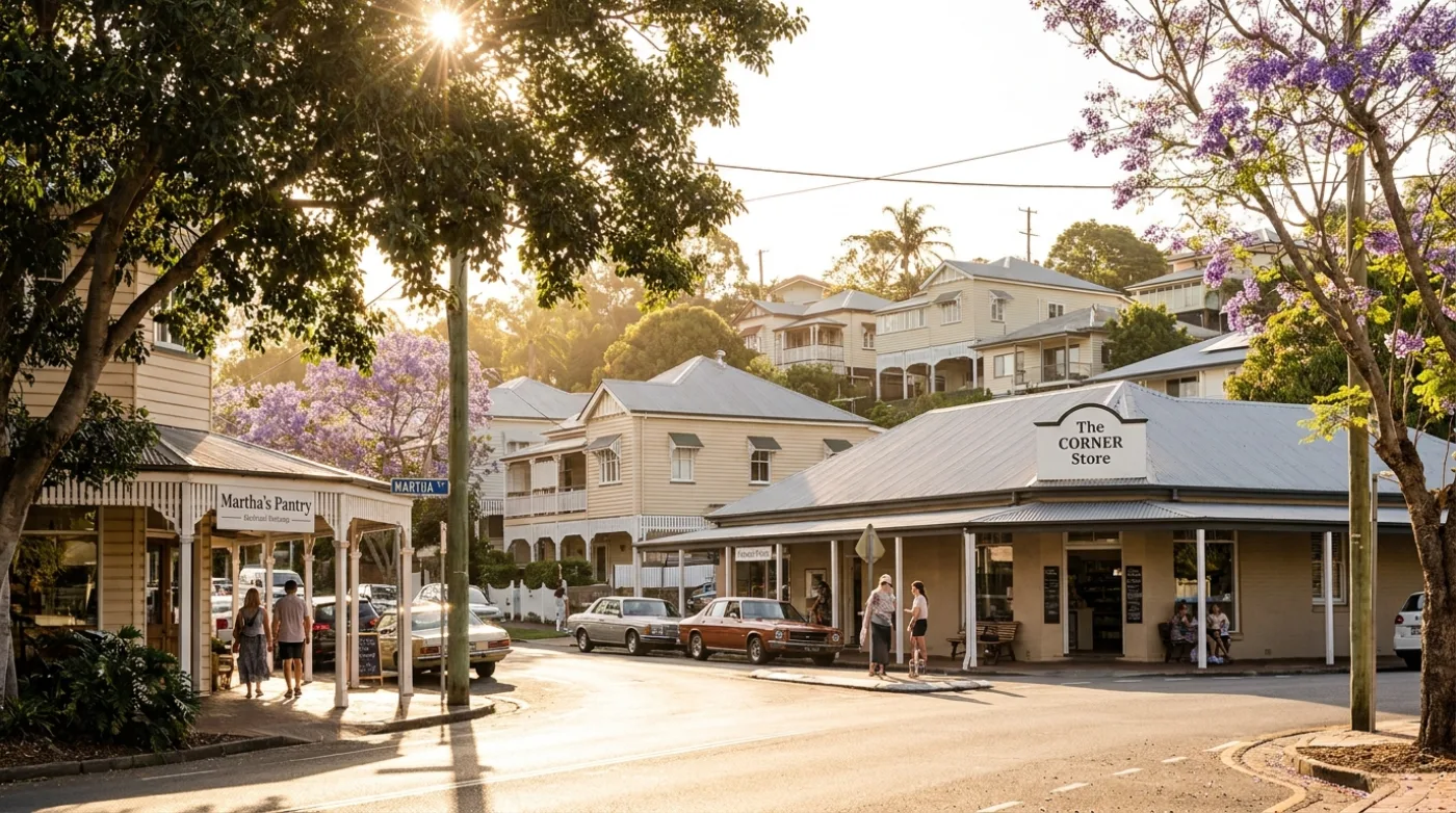A local street scene in Camp Hill, Brisbane