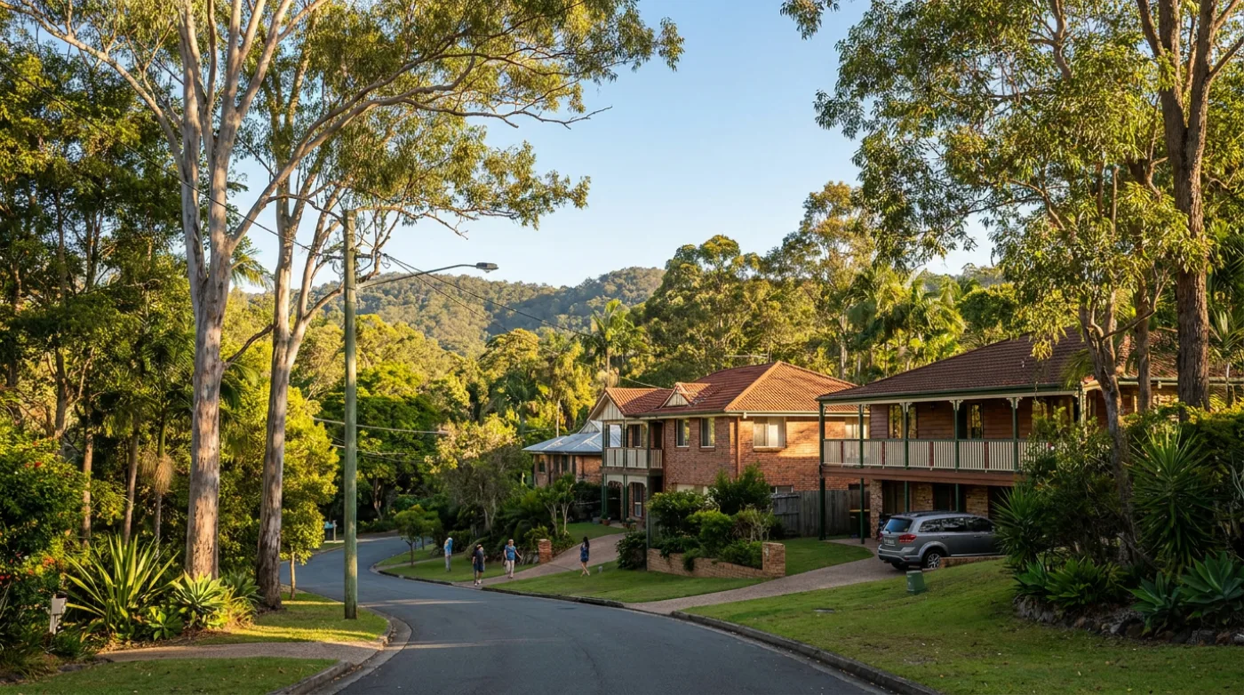A local street scene in Chapel Hill, Brisbane