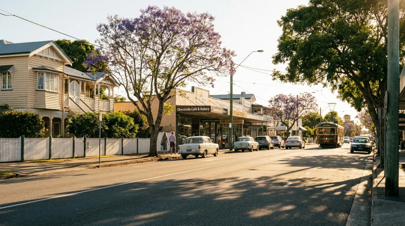 A local street scene in Chermside, Brisbane