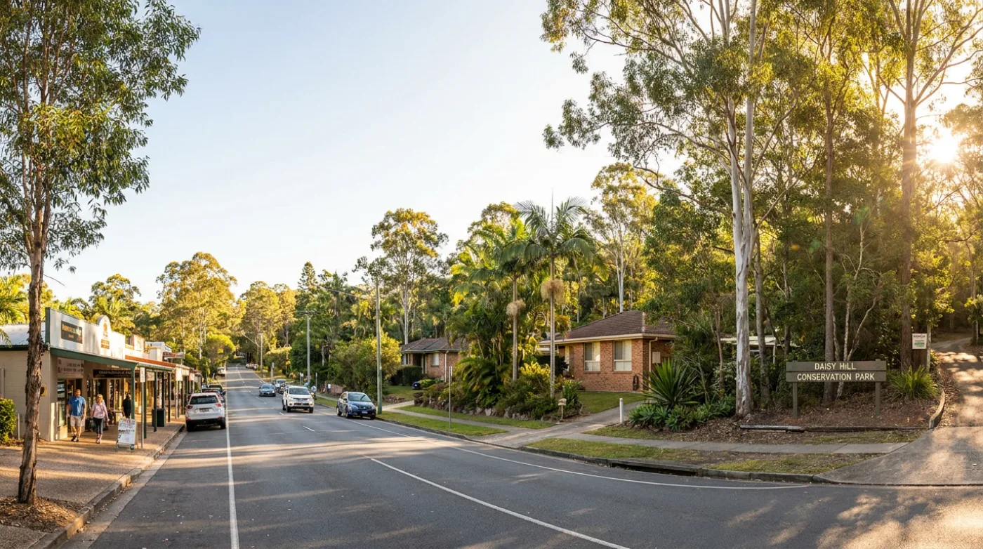 A local street scene in Daisy Hill, Brisbane