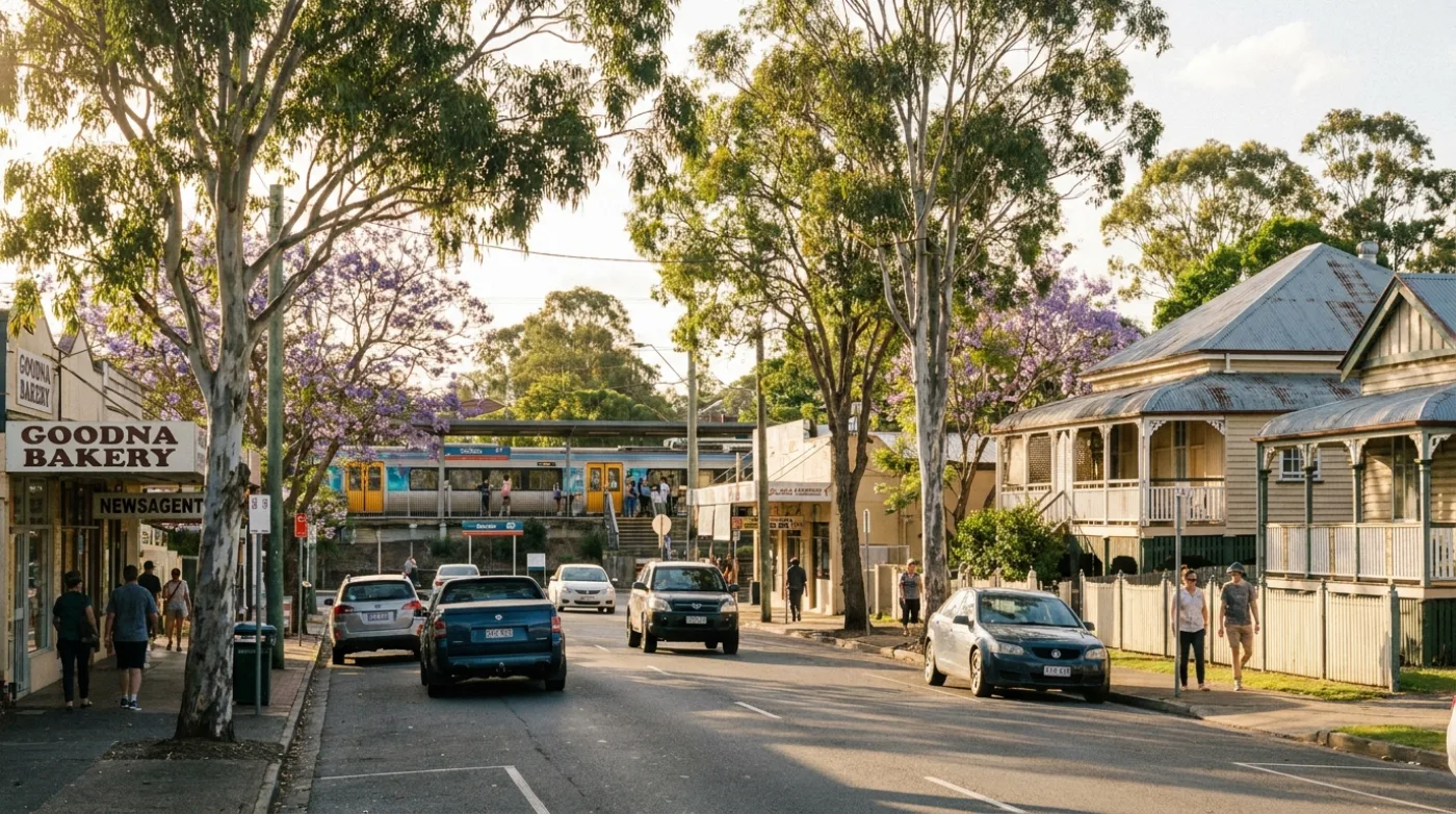 A local street scene in Goodna, Brisbane