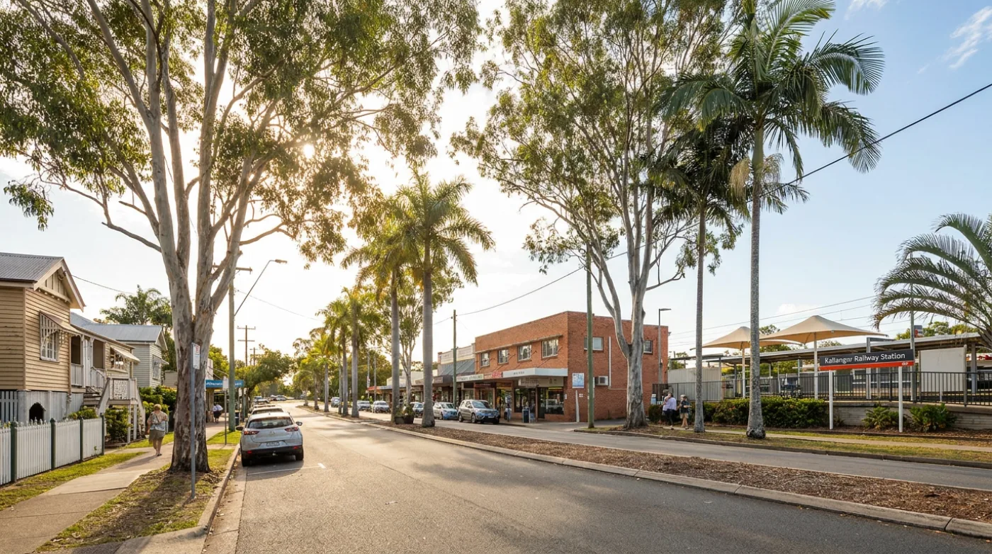 A local street scene in Kallangur, Brisbane