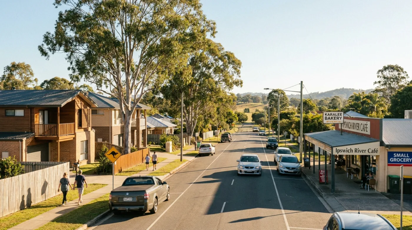 A local street scene in Karalee, Brisbane