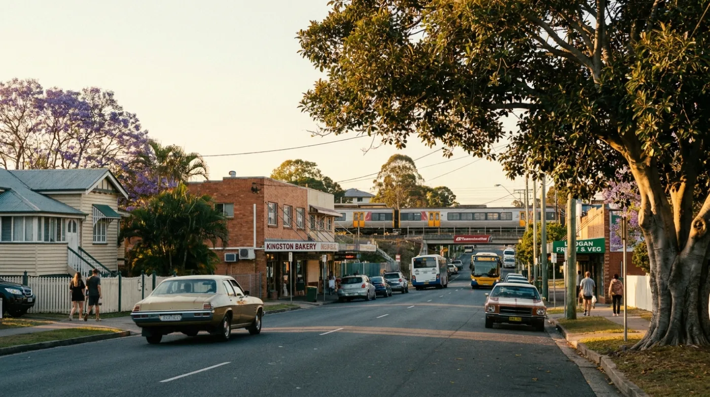 A local street scene in Kingston, Brisbane