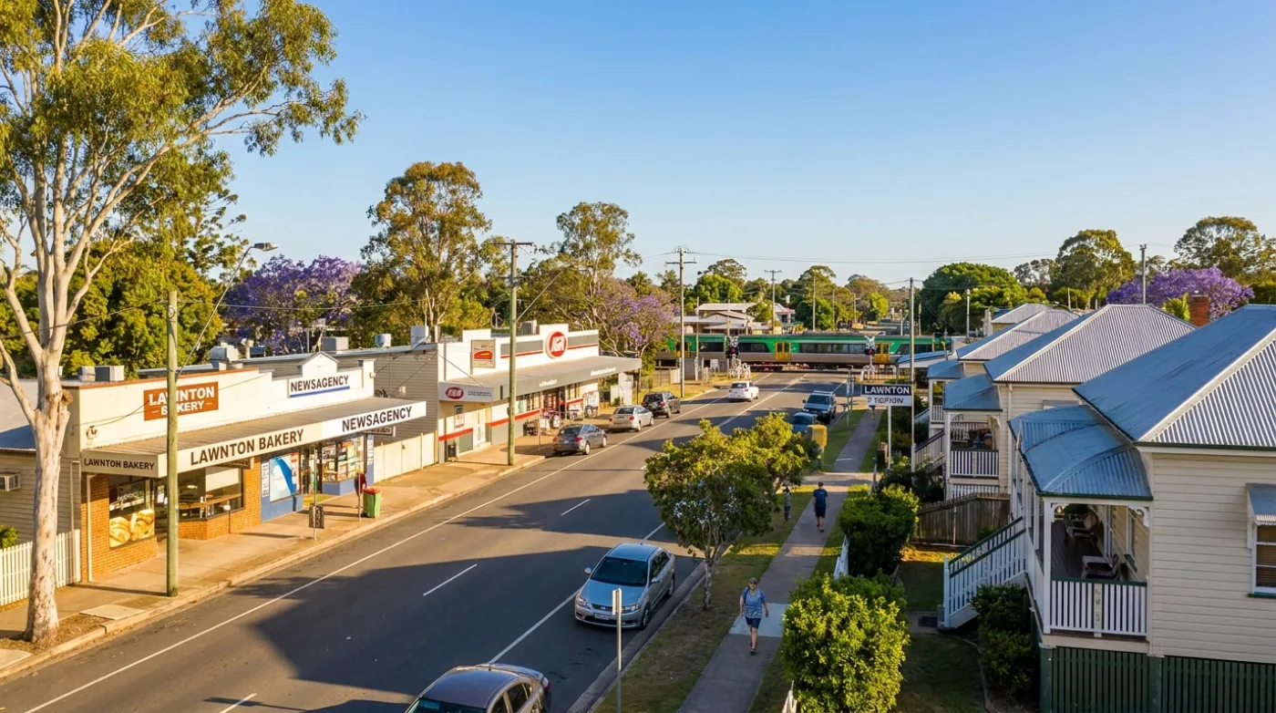 A local street scene in Lawnton, Brisbane