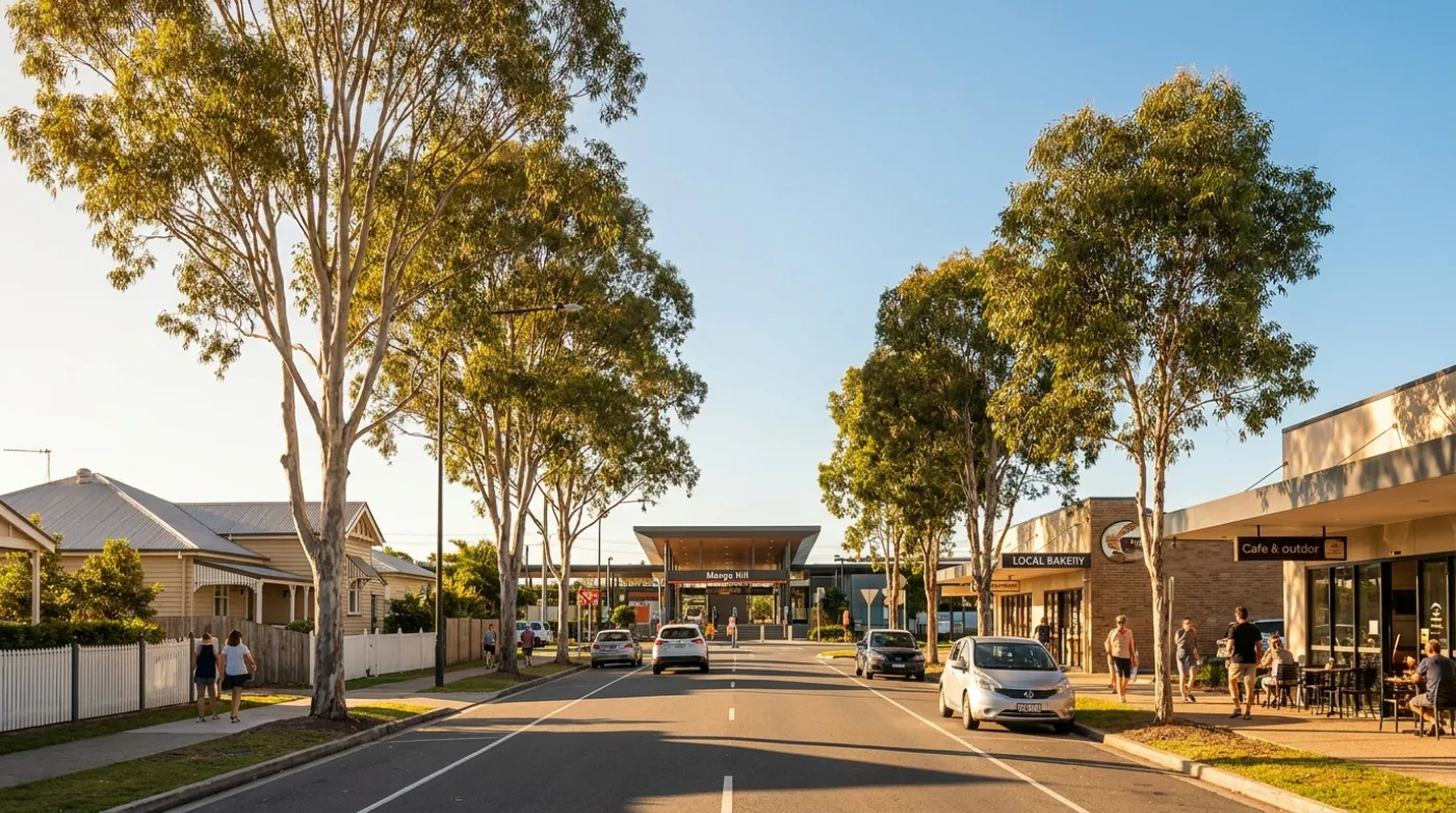 A local street scene in Mango Hill, Brisbane