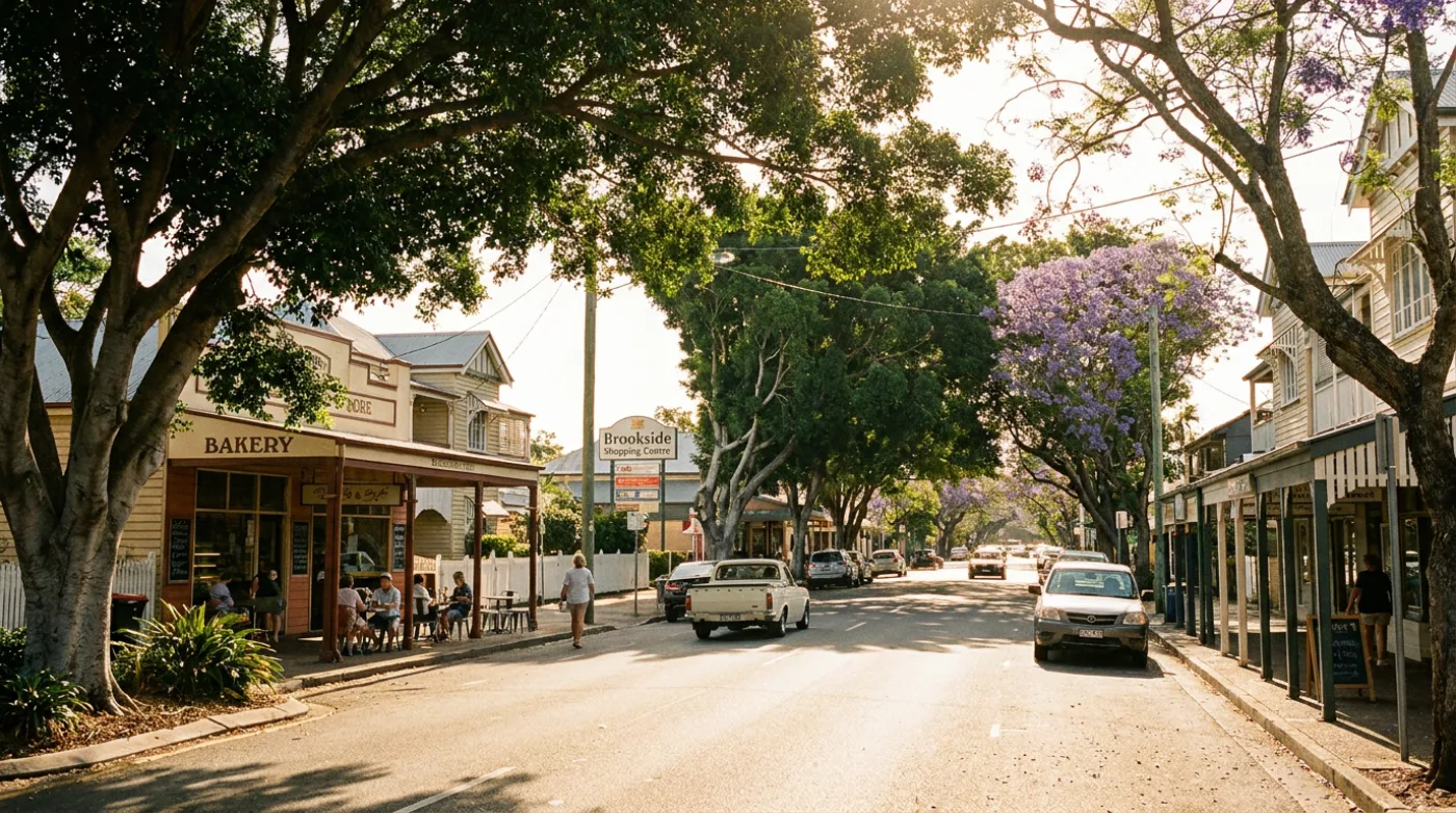 A local street scene in Mitchelton, Brisbane
