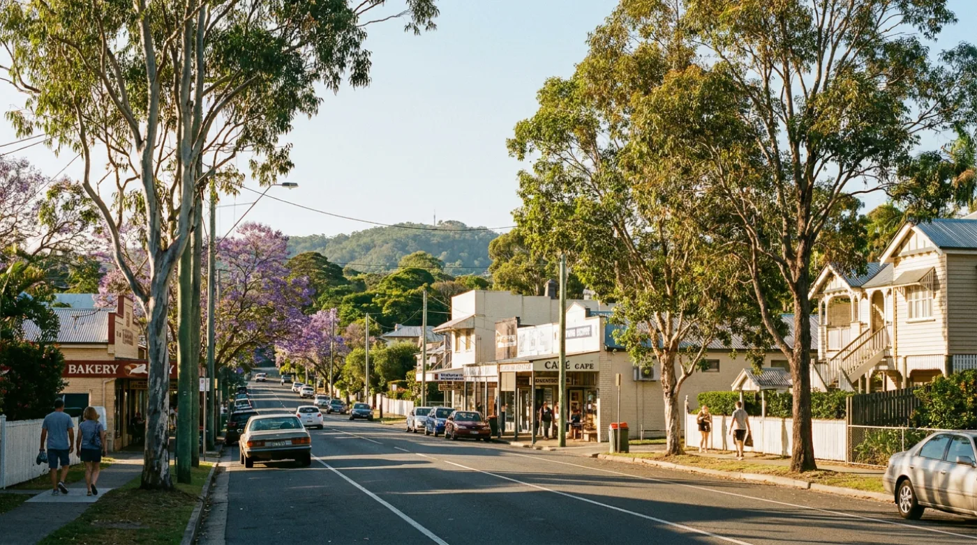 A local street scene in Mount Gravatt, Brisbane