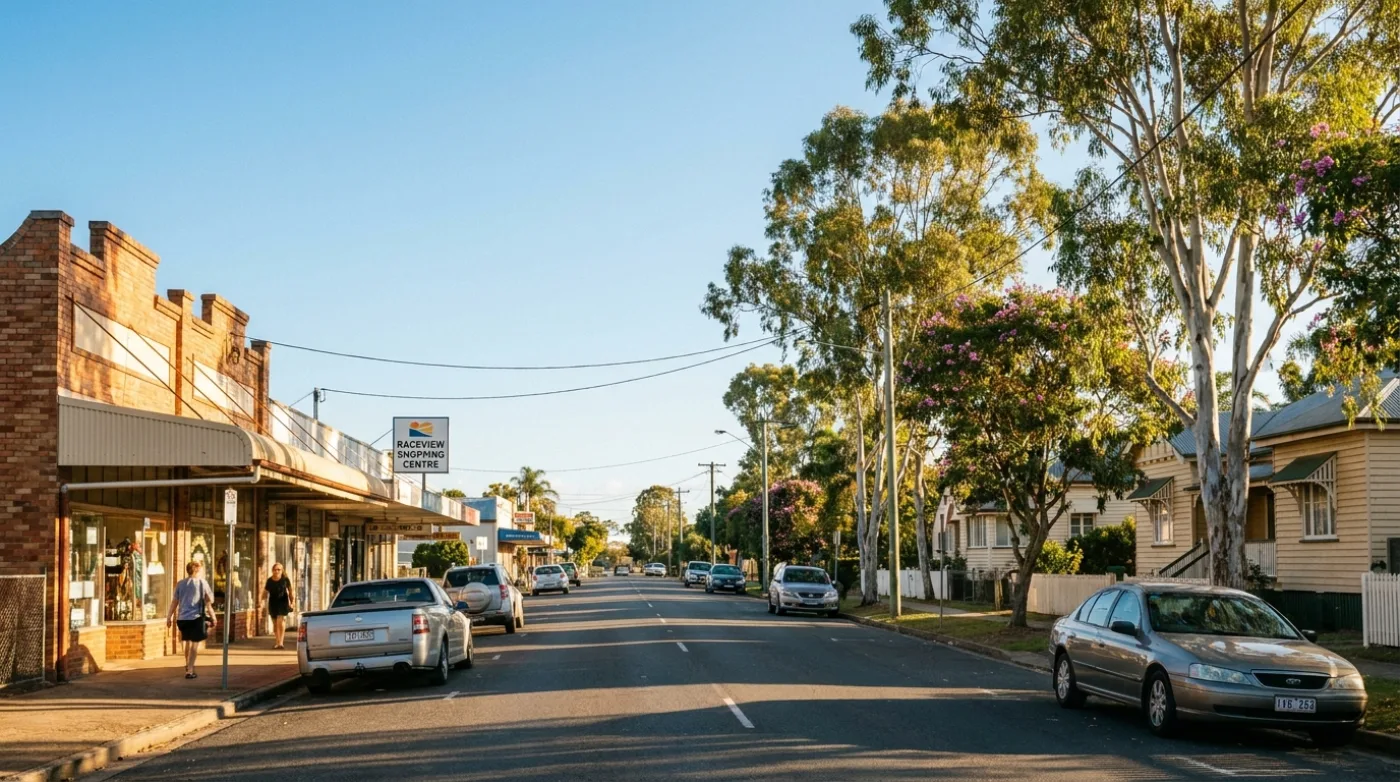 A local street scene in Raceview, Brisbane
