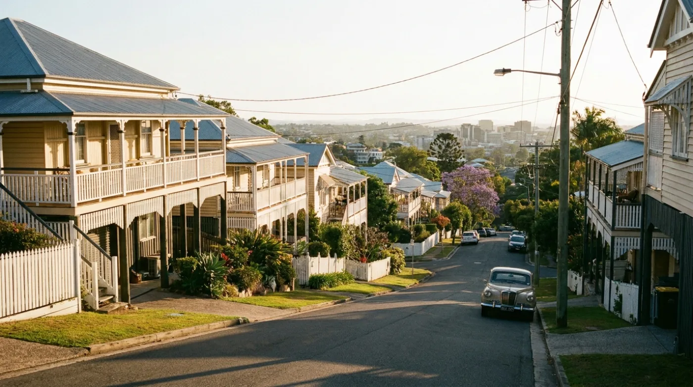 A local street scene in Red Hill, Brisbane