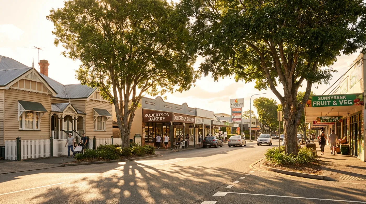 A local street scene in Robertson, Brisbane