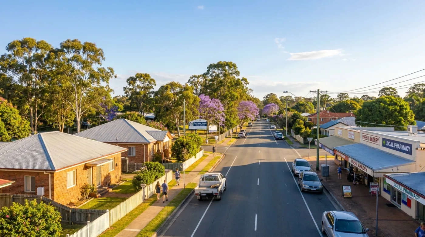 A local street scene in Rochedale South, Brisbane