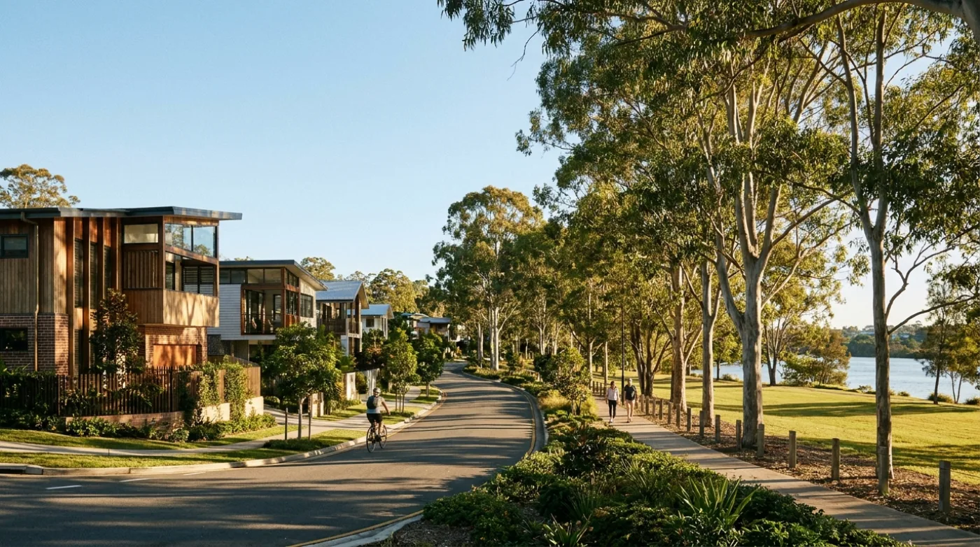 A local street scene in Sinnamon Park, Brisbane