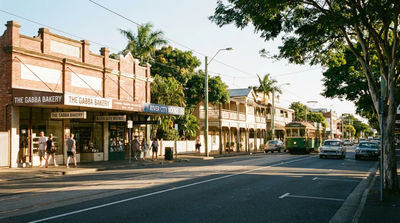 A local street scene in South Brisbane, Brisbane