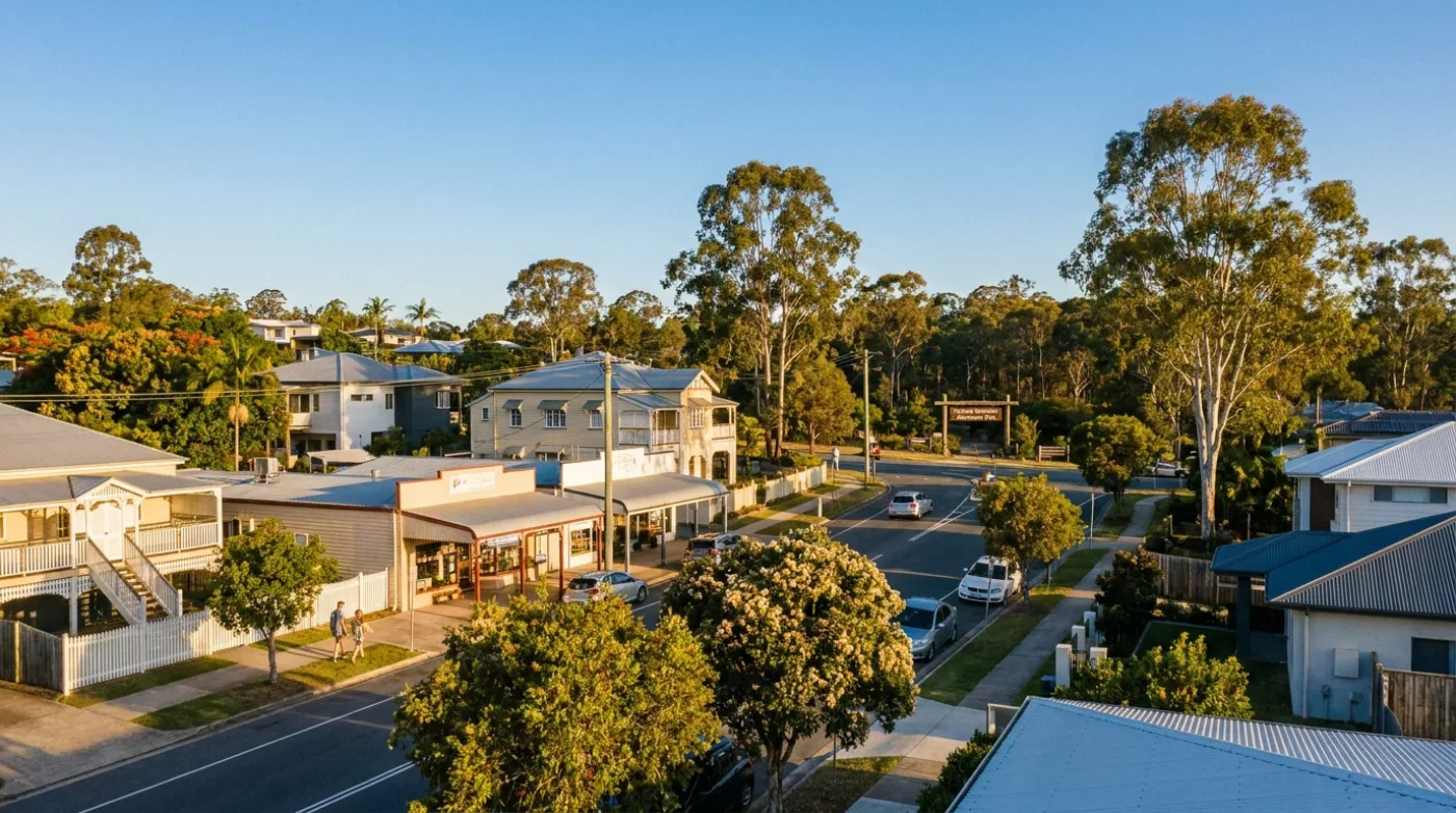 A local street scene in Spring Mountain, Brisbane