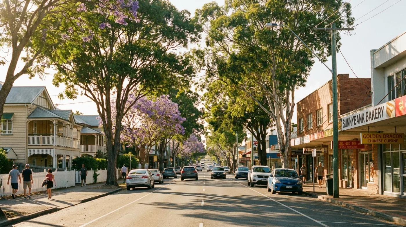 A local street scene in Sunnybank, Brisbane