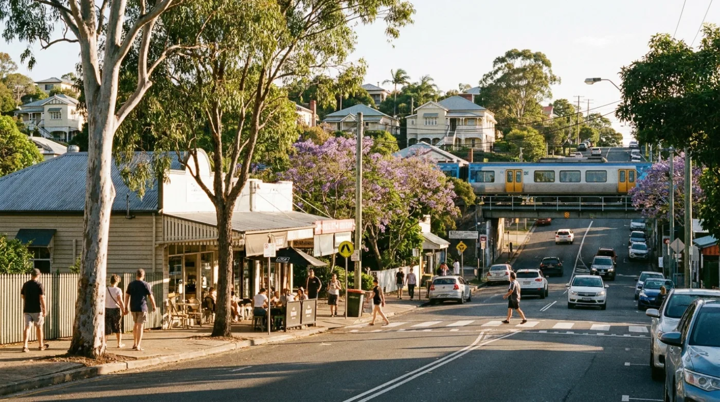 A local street scene in Taringa, Brisbane