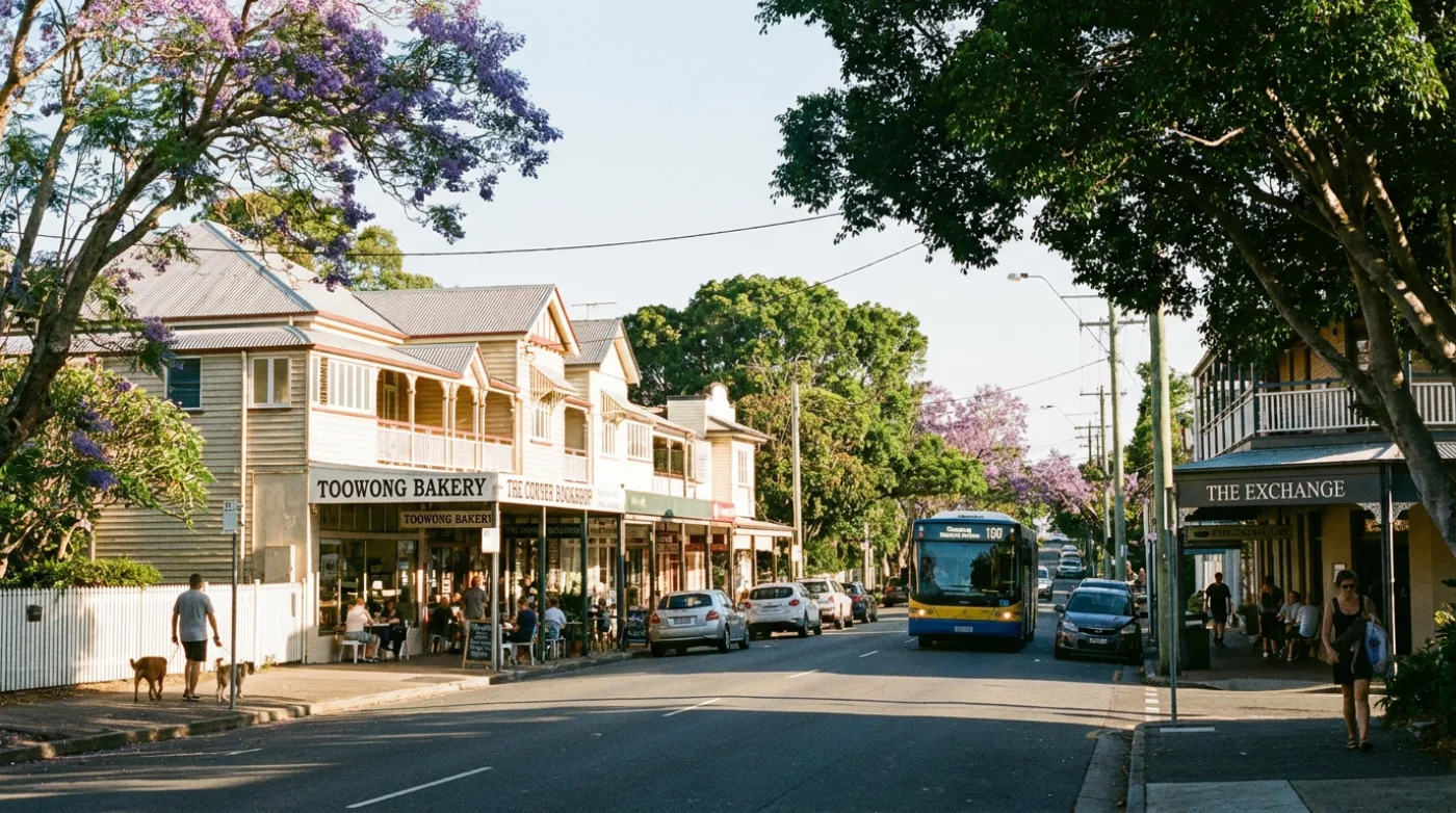 A local street scene in Toowong, Brisbane