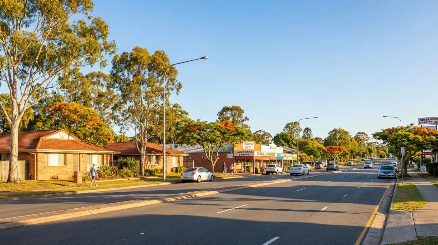 A local street scene in Underwood, Brisbane