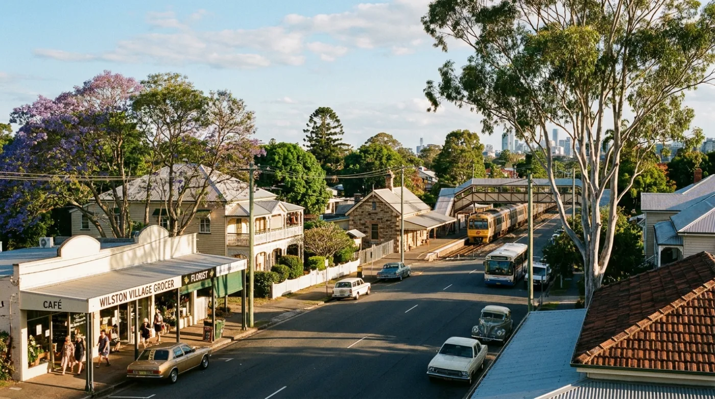 A local street scene in Wilston, Brisbane