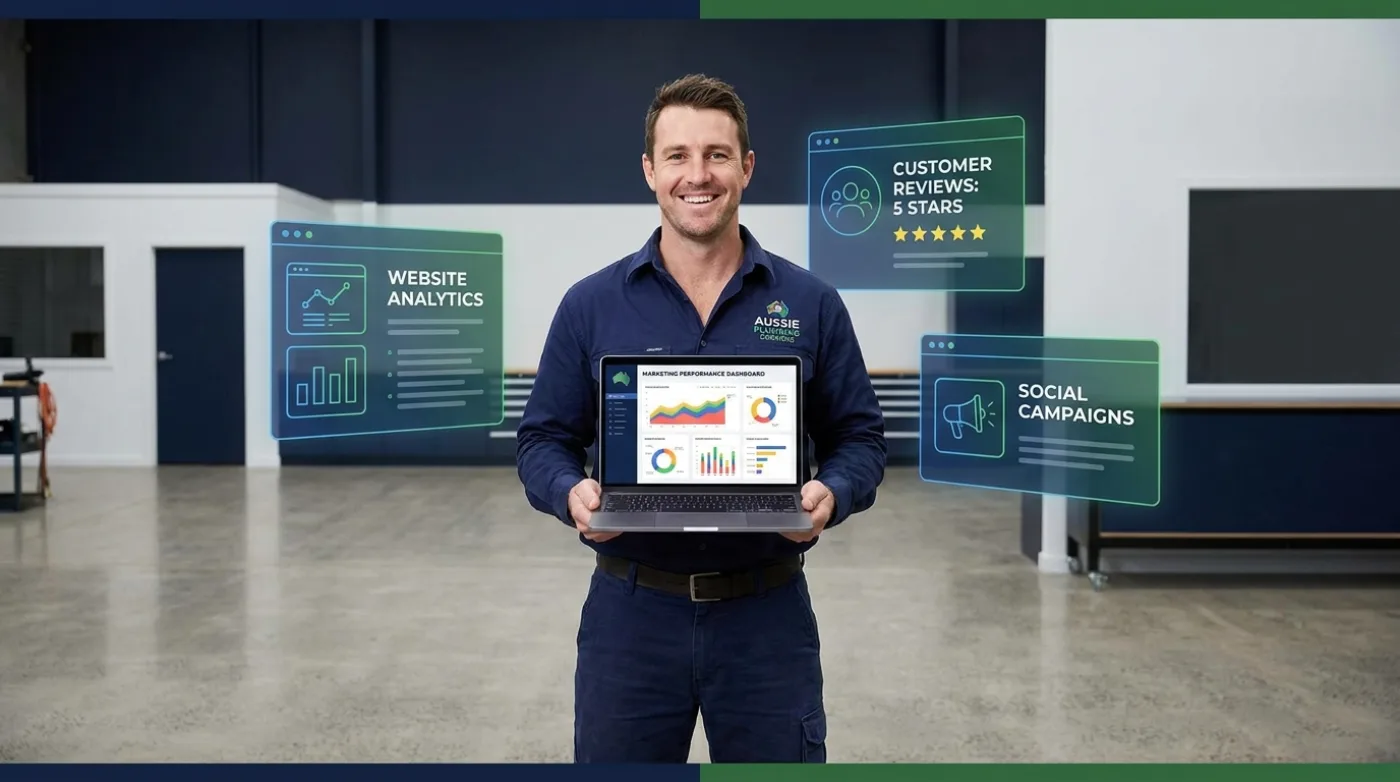 Plumber with a complete done-for-you marketing toolkit: website, reviews and social media