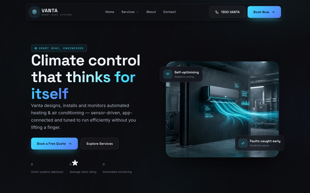 Vanta Climate website