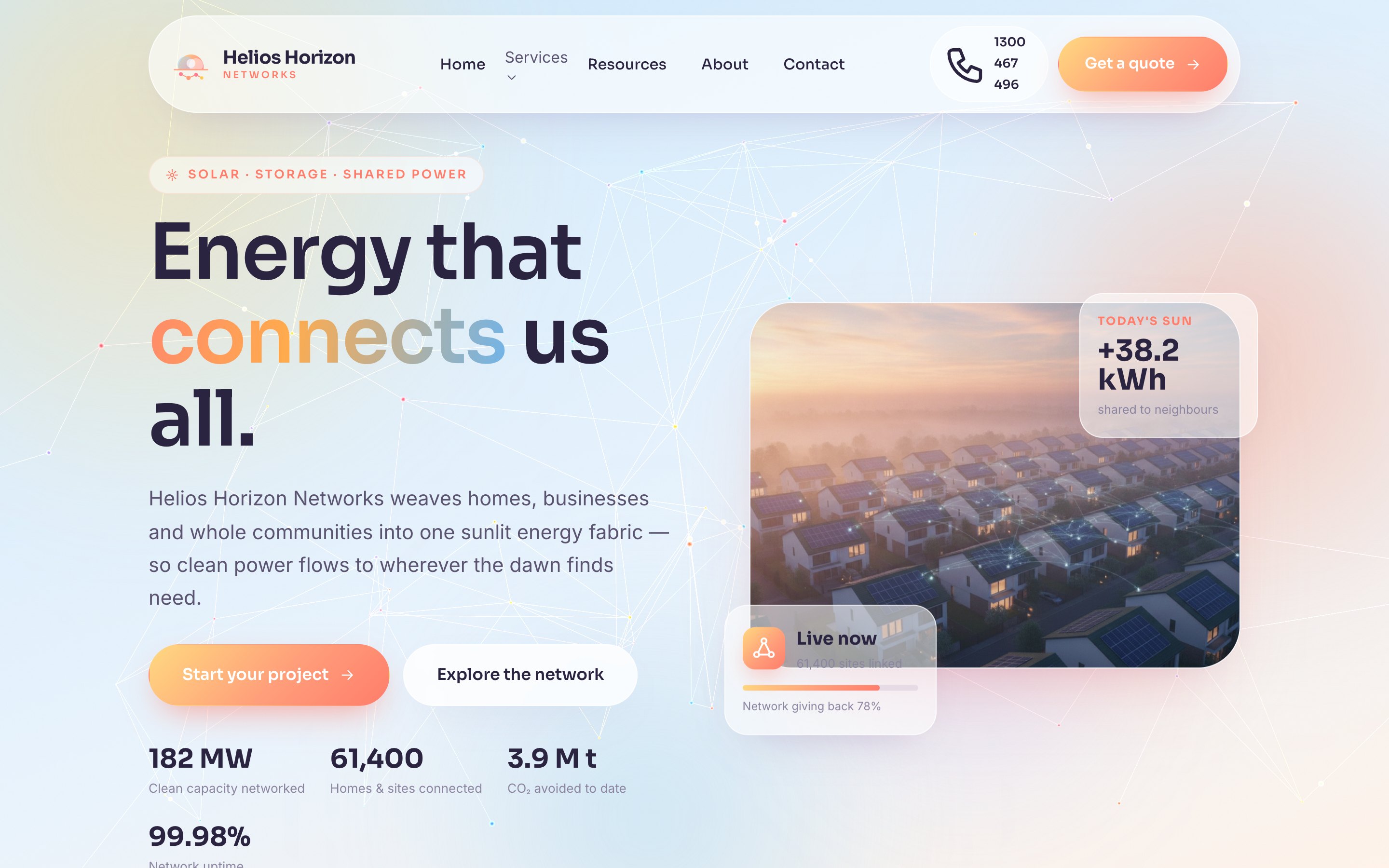 Helios Horizon Networks concept