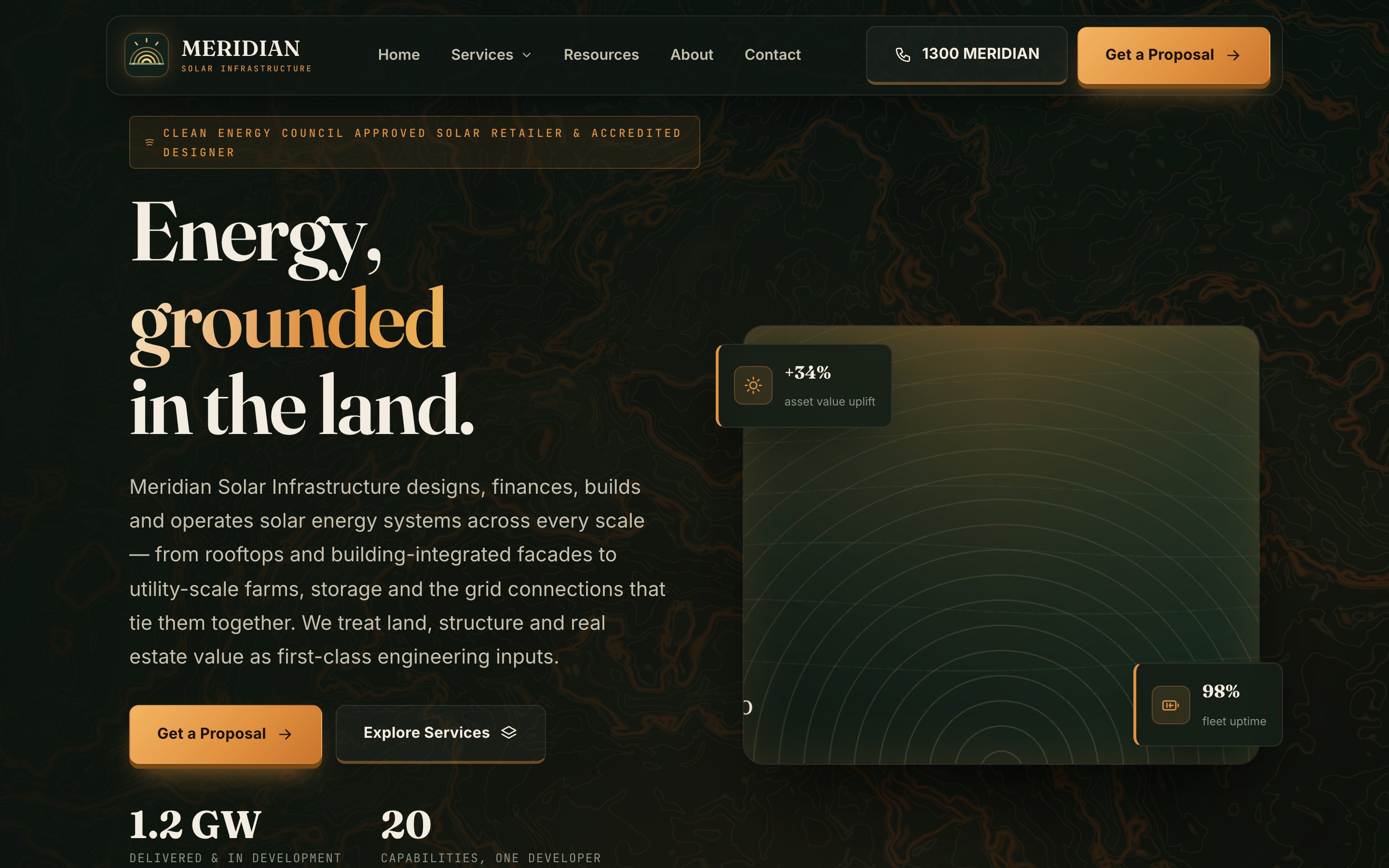 Meridian Solar Infrastructure concept