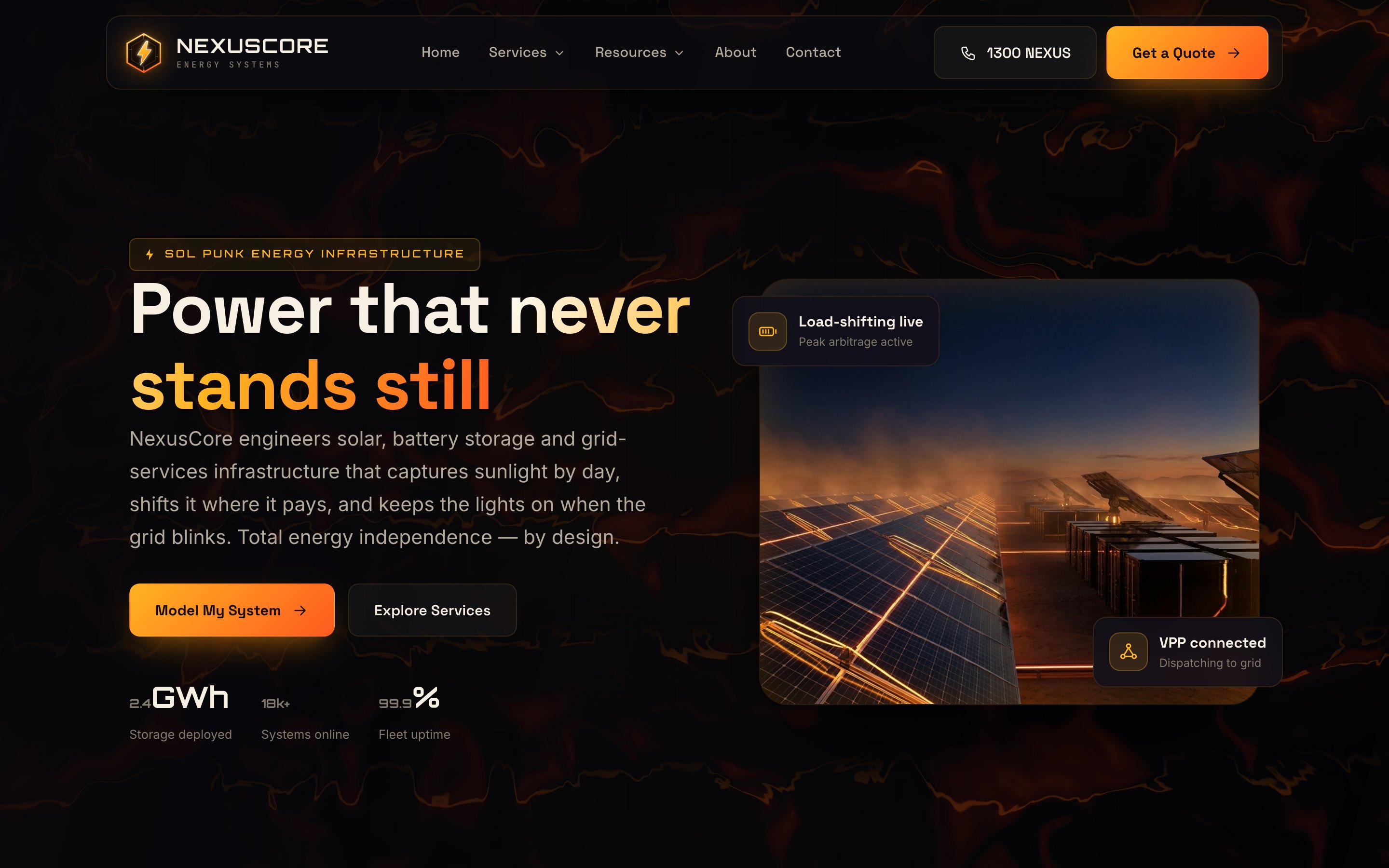 NexusCore Energy concept