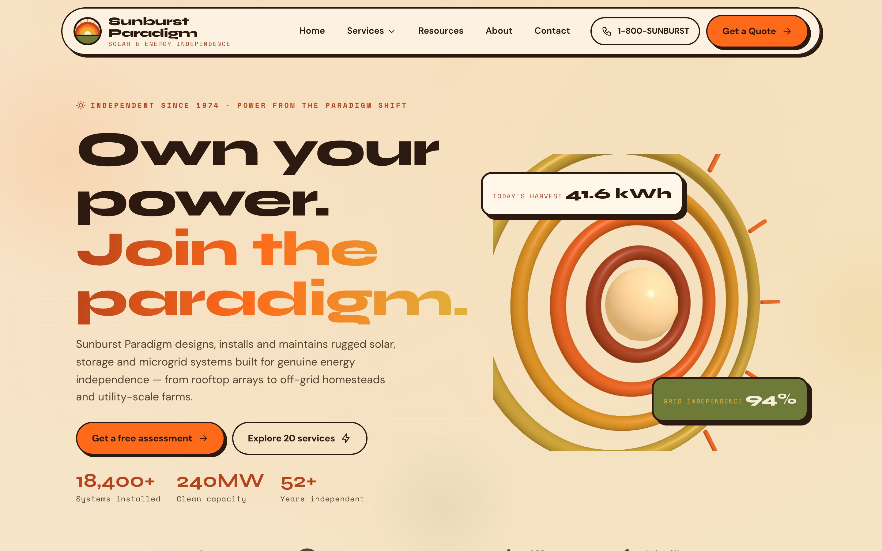 Sunburst Paradigm concept